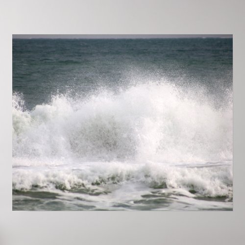Ocean Wave Crashing Color 16x20 Poster