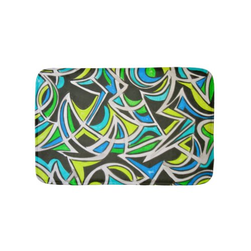 Ocean Wave_Hand Painted Modern Art Bath Mat