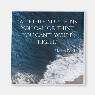 "OCEAN WAVE" INSPIRATIONAL QUOTE HENRY FORD FRIDGE MAGNET