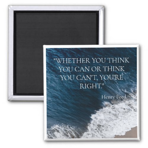 OCEAN WAVE INSPIRATIONAL QUOTE HENRY FORD FRIDGE MAGNET