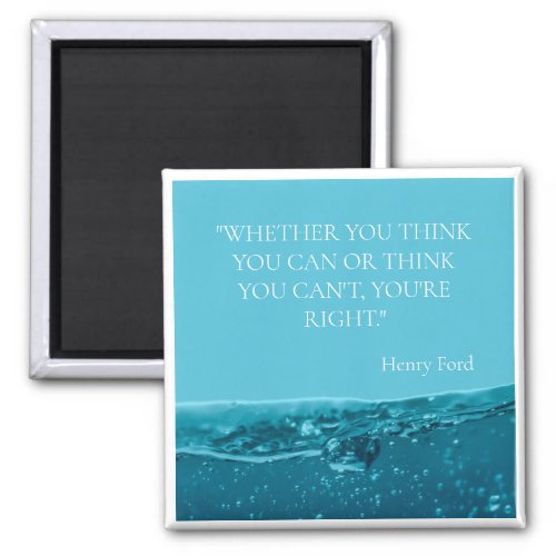 OCEAN WAVE INSPIRATIONAL QUOTE HENRY FORD FRIDGE MAGNET