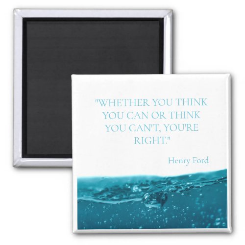 OCEAN WAVE INSPIRATIONAL QUOTE HENRY FORD FRIDGE MAGNET