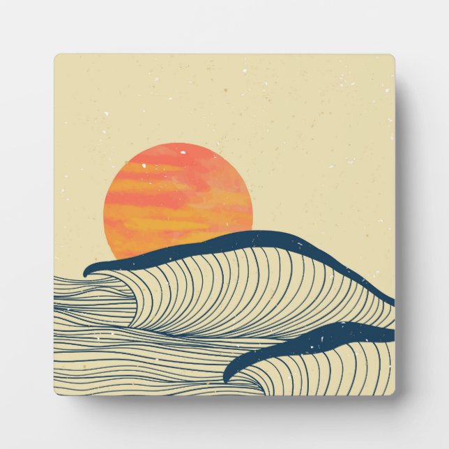 Ocean wave landscape plaque (Front)