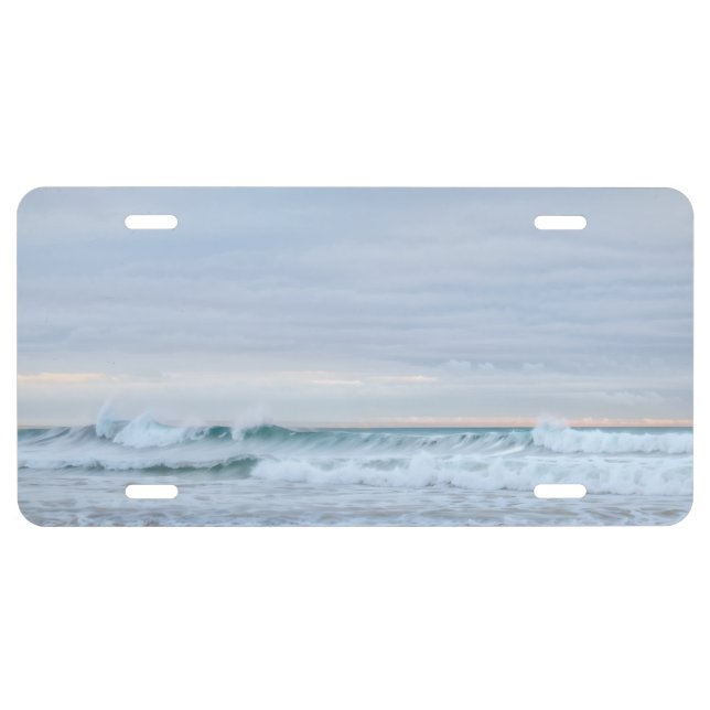 Ocean Wave License Plate Cover Beach Vanity Plate  (Front)