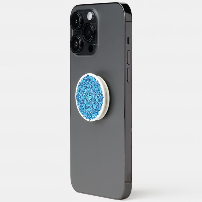 Ocean Wave Mandala PopSocket (Left)