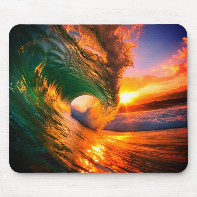 Ocean Wave Mouse Pad (Front)