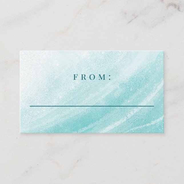 Ocean Wave No Wrap Bridal Shower Enclosure Card (Front)