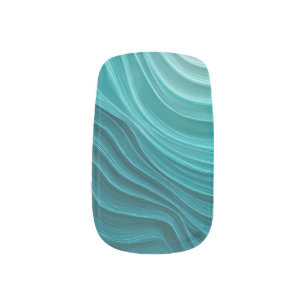 Ocean Wave Ombre Minx Nail Art