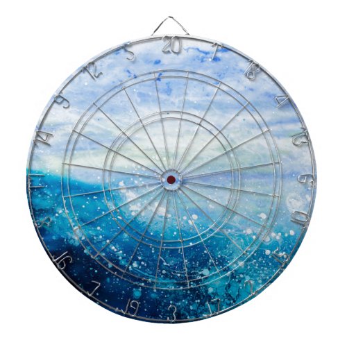 Ocean wave painting sea foam dart board