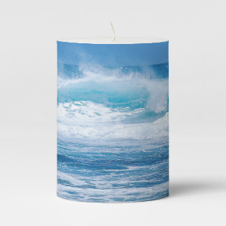 Ocean Wave Pillar Candle