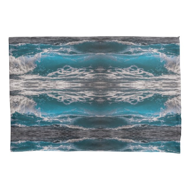 Ocean Wave Pillow Case (Front)