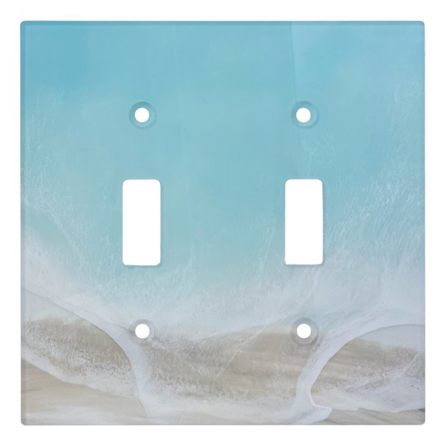 Ocean Wave Resin Art   light switch cover  (Front)