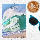 Ocean Wave Signature  iPad Air Cover<br><div class="desc">Experience the power and beauty of an ocean wave with this extraordinary personalized tablet cover. Protect your tablet in style while carrying a touch of the sea's serenity and adventure with you wherever you go. Let the captivating artwork on your tablet cover transport you to the mesmerizing world of the...</div>