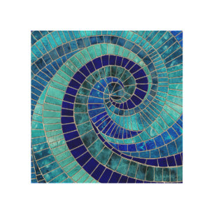 Ocean Wave Spiral mosaic art