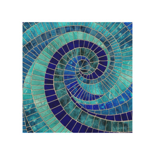 Ocean Wave Spiral mosaic art (Front)