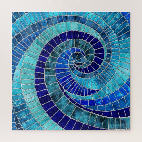 Ocean Wave Spiral mosaic art Jigsaw Puzzle