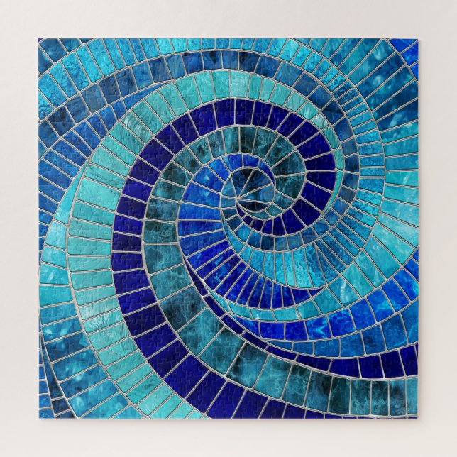 Ocean Wave Spiral mosaic art Jigsaw Puzzle (Vertical)