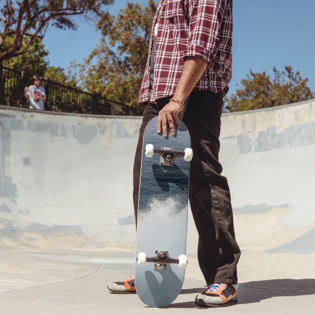 Ocean Wave Spray from Ferry to Capri 1 Skateboard (Outdoor 2)