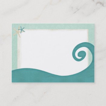 Ocean Wave Starfish Coastal Business Card by CuteLittleTreasures at Zazzle