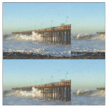 Ocean Wave Storm Pier Fabric