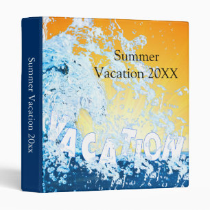 Ocean Wave Summer Vacation Photo Album 3 Ring Binder