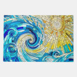 Ocean Wave Sun Mosaic Art Doormat at Zazzle