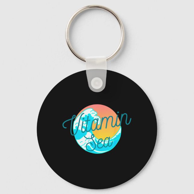 Ocean Wave Sunse Keychain (Front)