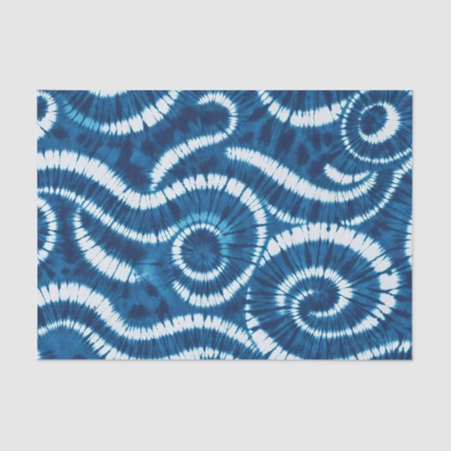 Ocean Wave Tie Dye Design Tissue Paper (Front)