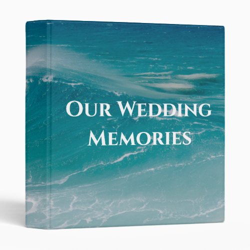 Ocean Wave Wedding Album 3 Ring Binder