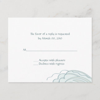Ocean Wave Wedding RSVP Cards
