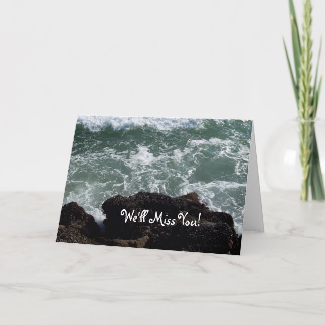 Ocean Wave We'll Miss You Card (Front)