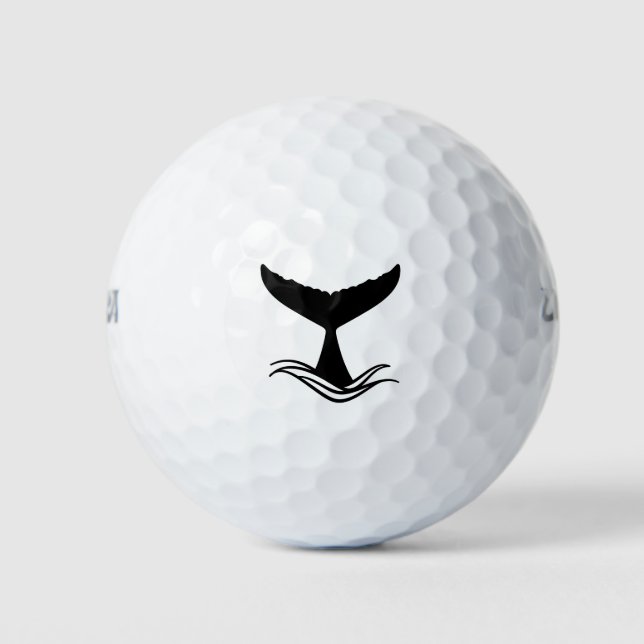 Ocean Wave Whale Tail Golf Balls (Front)