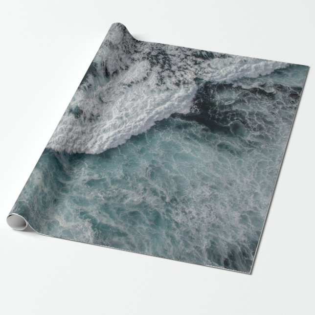 Ocean wave wrapping paper (Unrolled)