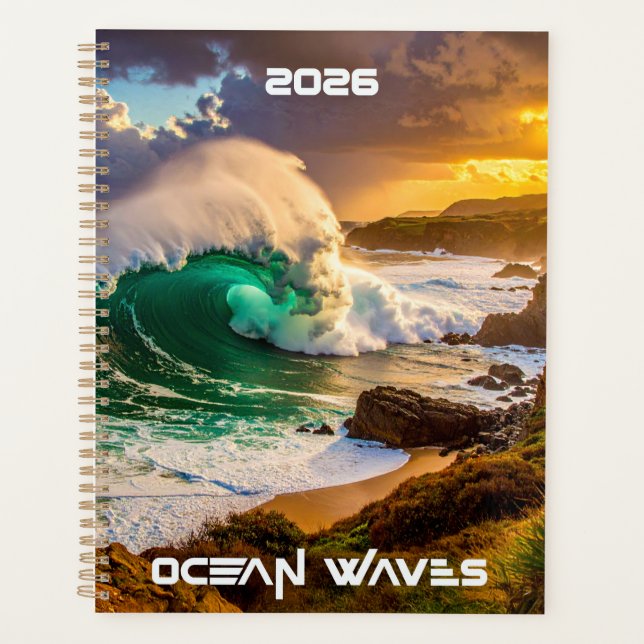 OCEAN WAVES - 2026 -  PLANNER (Front)