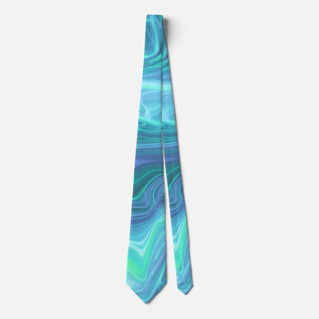 Ocean waves Abstract  Neck Tie (Front)