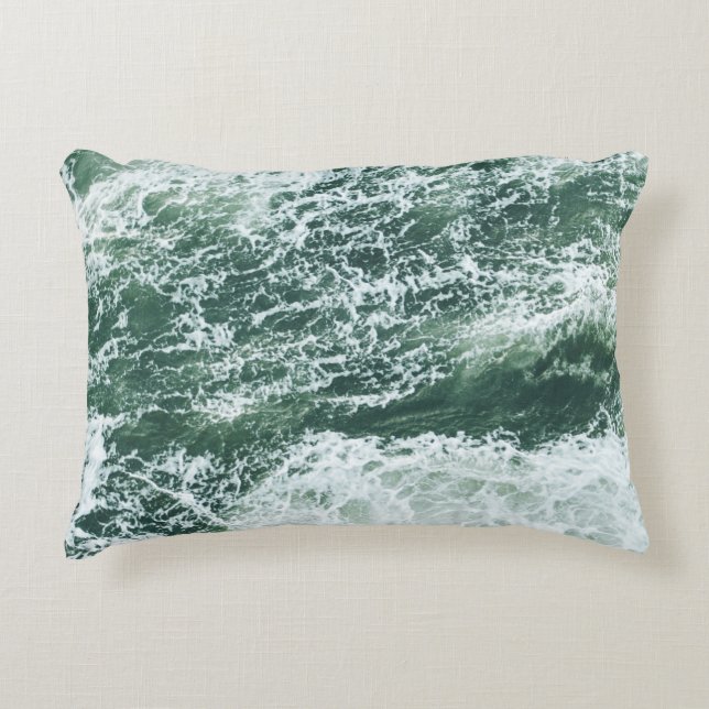 Ocean waves accent pillow (Front)