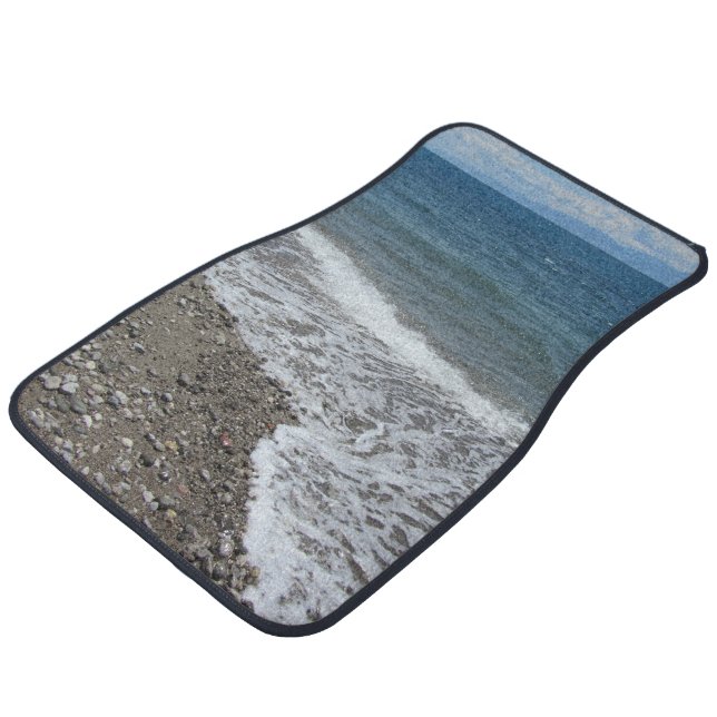 Ocean Waves and Beach Car Floor Mat (Angled)
