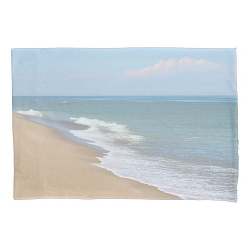 Ocean waves and beach pillowcase