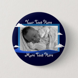 Ocean waves and blue sky Frame Button
