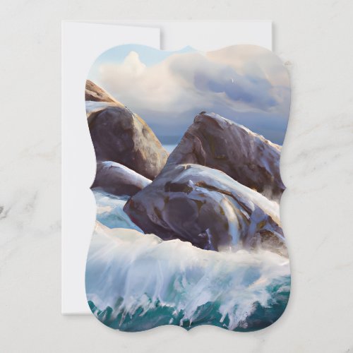 Ocean Waves and Stormy weather Note Card