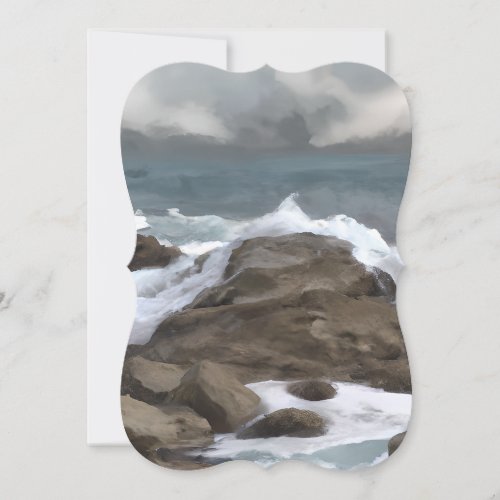 Ocean Waves and Stormy weather Note Card