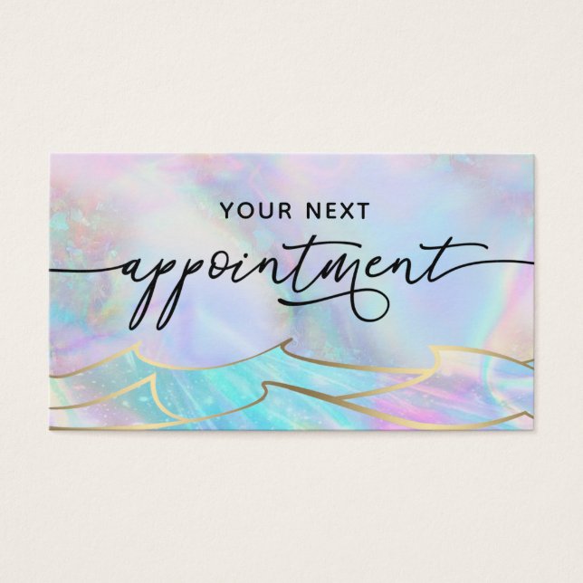 ocean waves appointment card (Front)