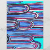 Ocean Waves aqua blue pattern (Front)