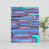 Ocean Waves aqua blue pattern (Standing Front)