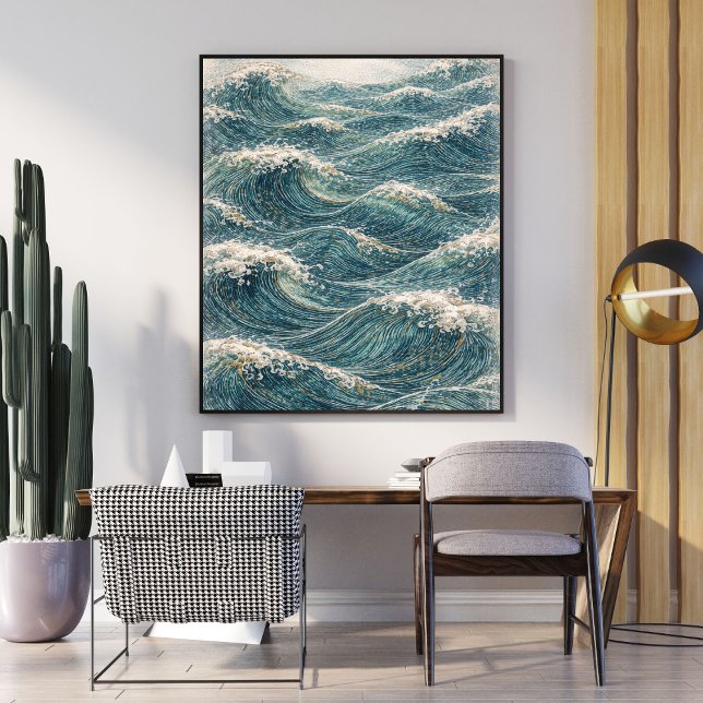 Ocean Waves Art | Japanese Wave Print Poster (Creator Uploaded)