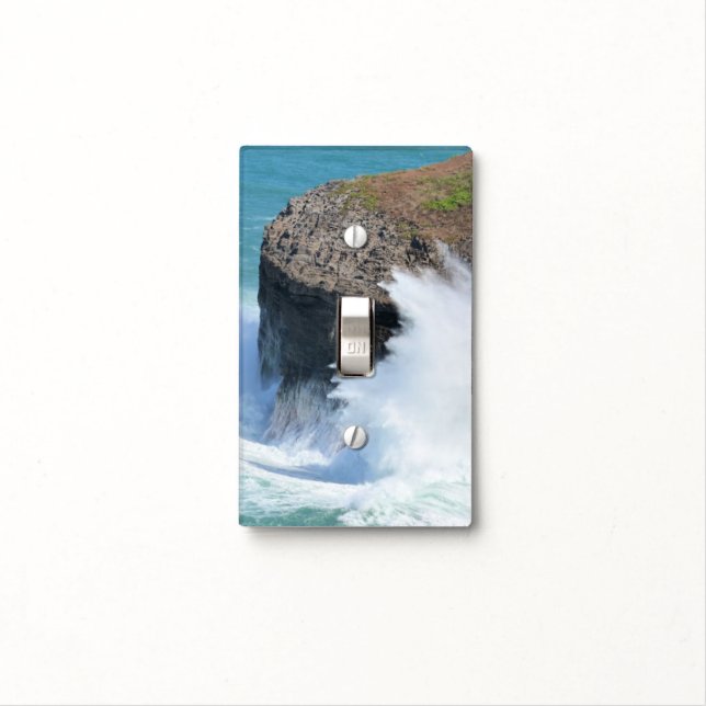 Ocean waves at Kilauea Kauai Light Switch Cover (In Situ)