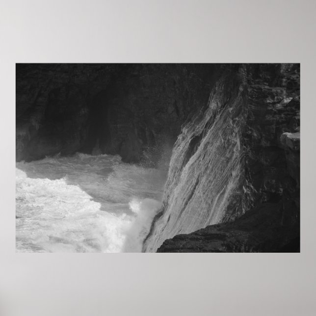 Ocean Waves at Kilauea Poster (Front)