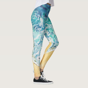 Ocean Waves at the Beach Leggings