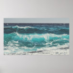 Ocean Waves At The Beach Photo Poster at Zazzle