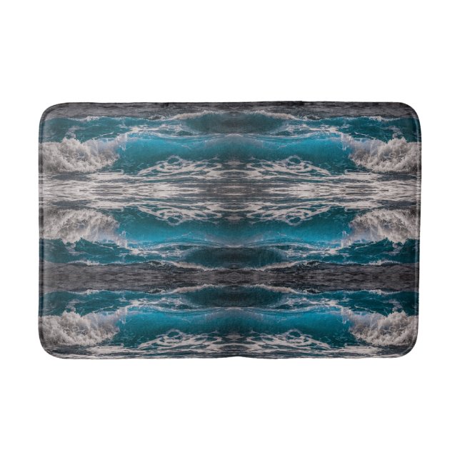 Ocean Waves Bath Mat (Front)